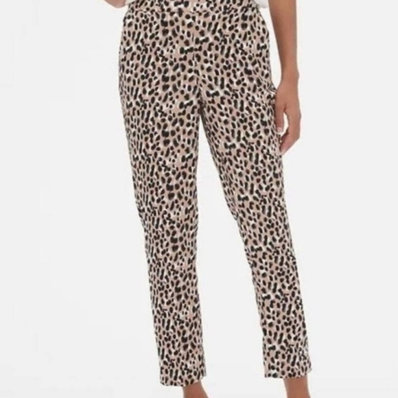 Banana Republic Hayden Pull On Ankle Pants Animal Print - Picture 1 of 4